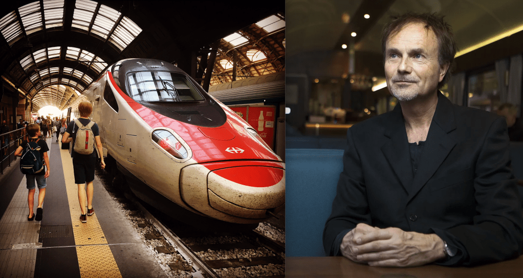 Snabbtåg i Italien och porträtt på Per J Andersson